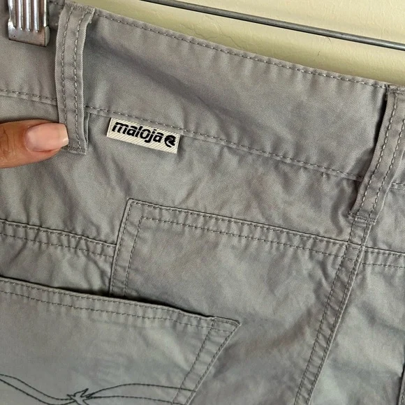 Maloja CharlyM Twill Bike Pants in Light Gray Smoke Size Medium Hiking Outdoors - Picture 14 of 16